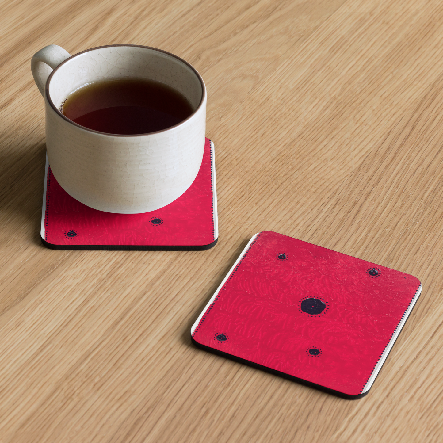 Cork-back coaster